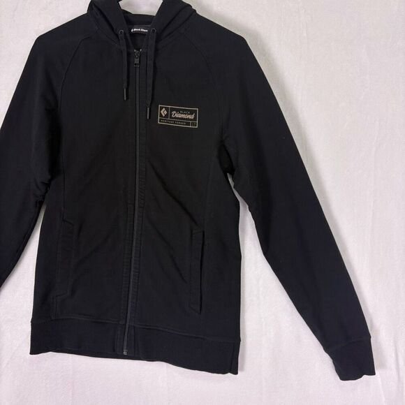 Black Diamond Black Hooded Zip Up Sweatshirt Women's XS - Picture 5 of 11